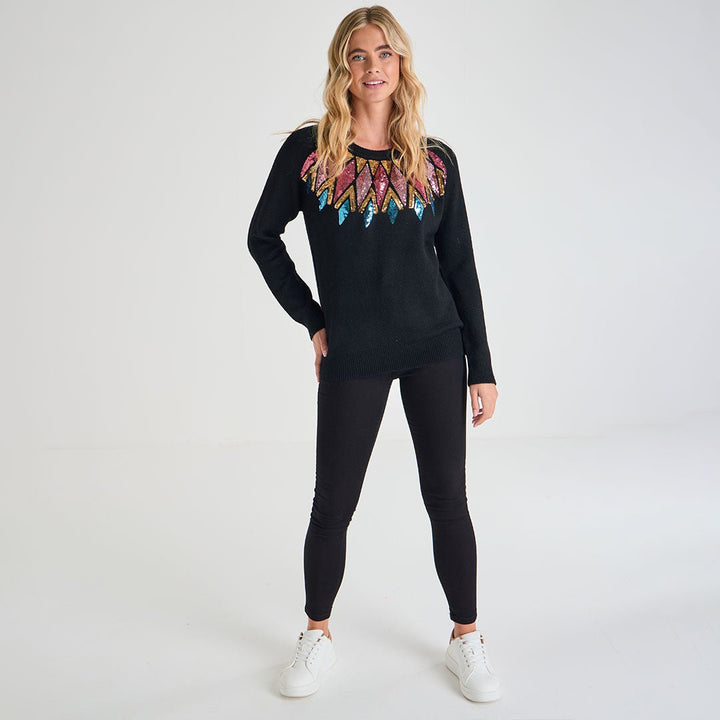 Ladies Diamond Fairisle Xmas Jumper from You Know Who's