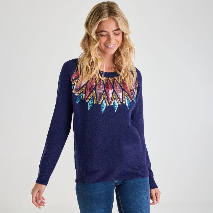 Ladies Diamond Fairisle Xmas Jumper from You Know Who's