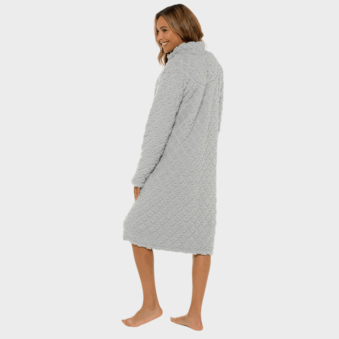 Ladies Diamond Quilt Zip Through Robe from You Know Who's