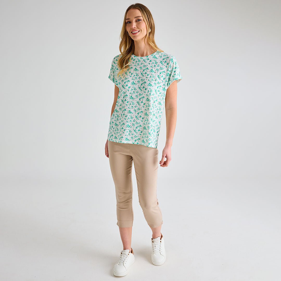 Ladies Ditsy Print Dolman Top from You Know Who's