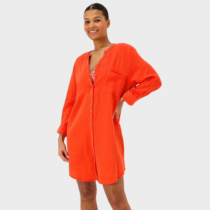 Ladies Double Cloth Beach Shirt from You Know Who's