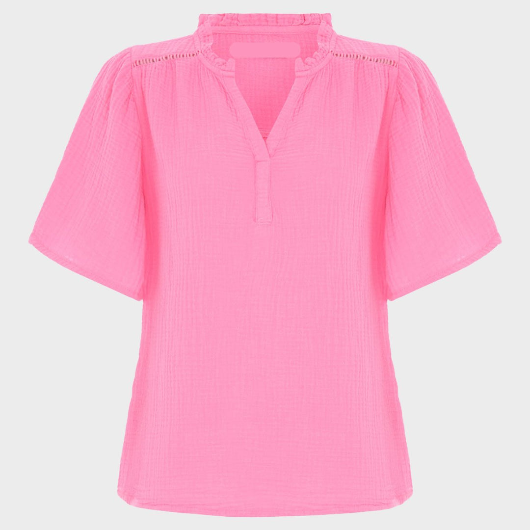 Ladies Double Cloth V - Neck Blouse from You Know Who's