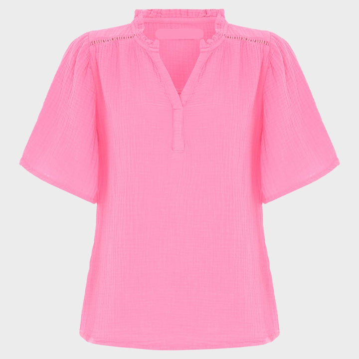 Ladies Double Cloth V - Neck Blouse from You Know Who's