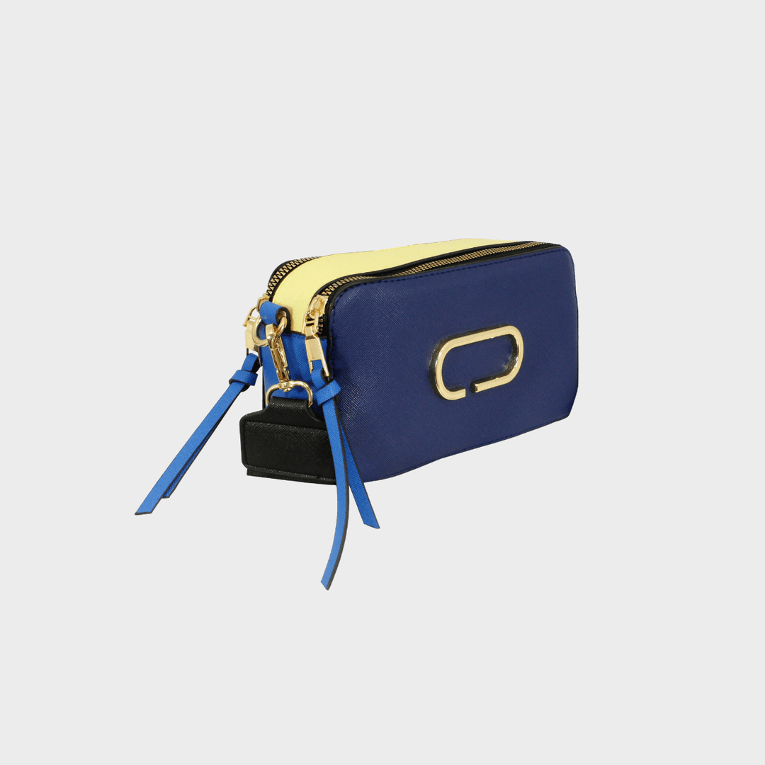 Ladies Double Zip Crossbody Bag Navy from You Know Who's