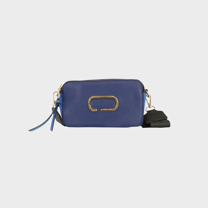 Ladies Double Zip Crossbody Bag Navy from You Know Who's