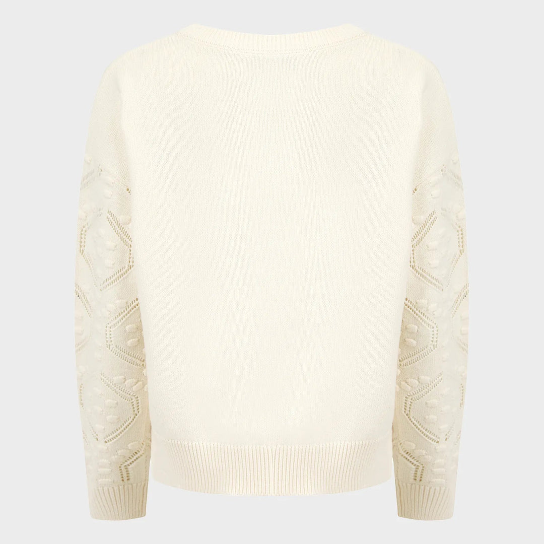 Ladies Ecru Pointelle Jumper from You Know Who's