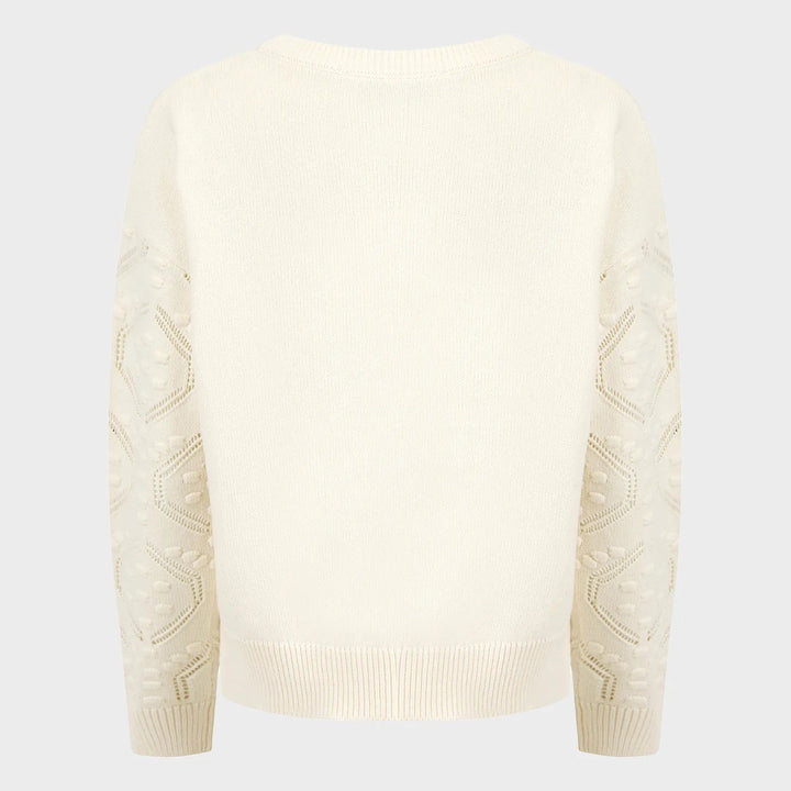 Ladies Ecru Pointelle Jumper from You Know Who's