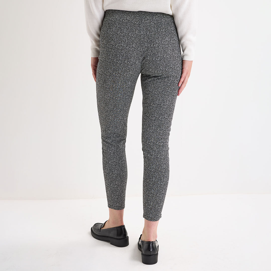 Ladies Elastic Waist Herringbone Check Trouser from You Know Who's