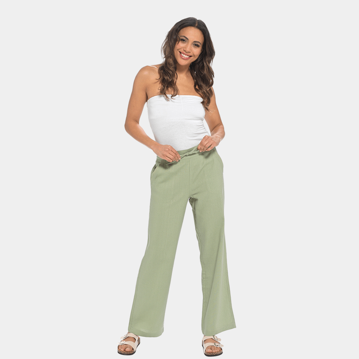 Ladies Elasticated Waist Linen Blend Trouser from You Know Who's