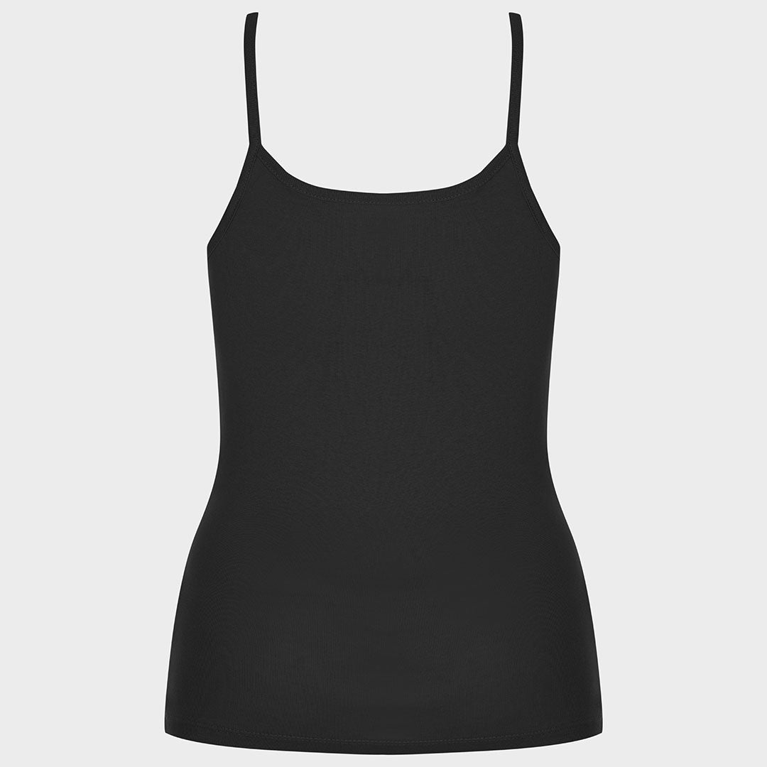 Ladies Essential Spaghetti Vest Black from You Know Who's