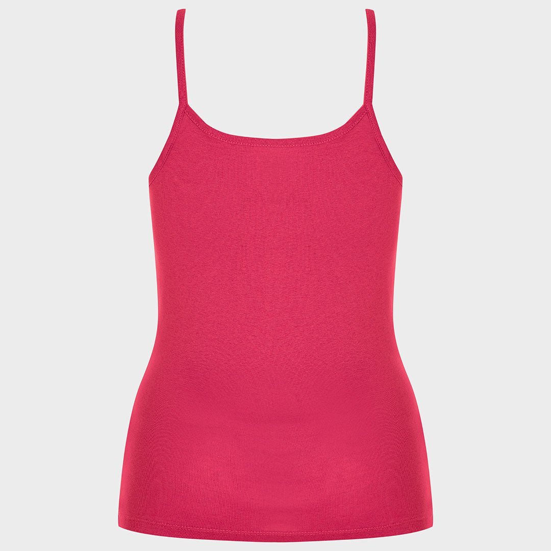 Ladies Essential Spaghetti Vest Cerise from You Know Who's