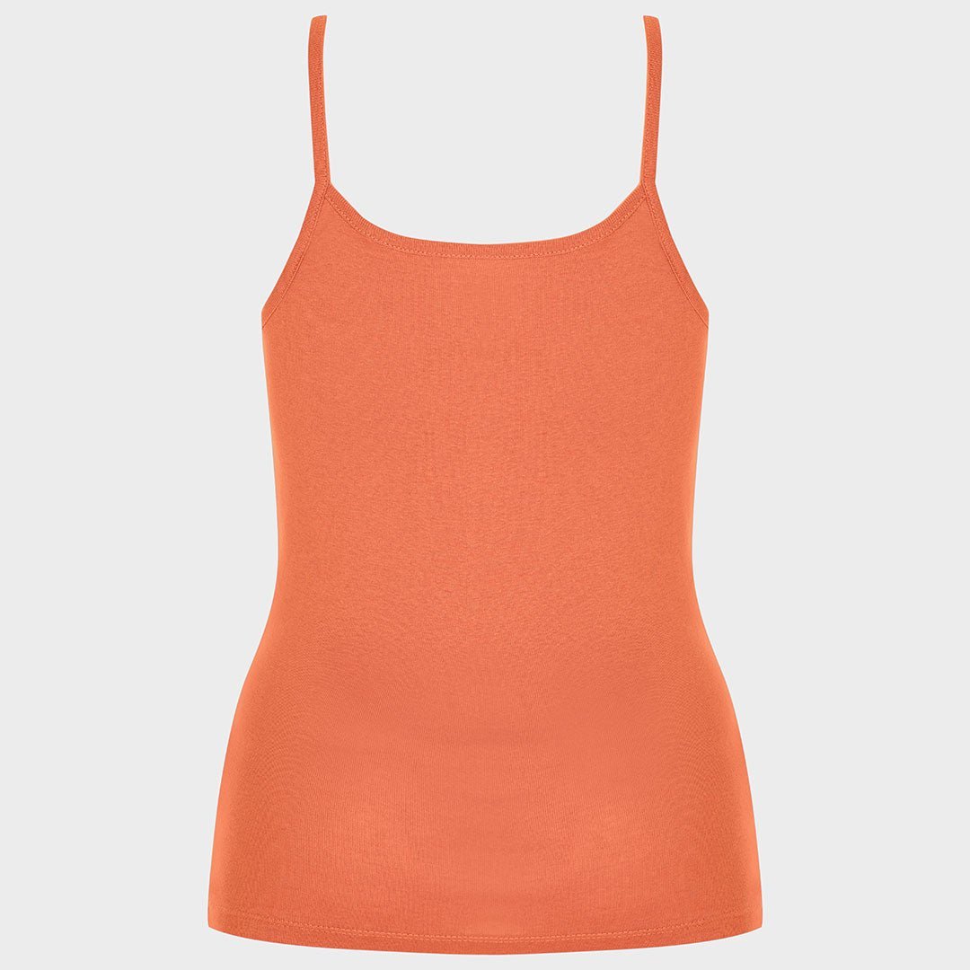 Ladies Essential Spaghetti Vest Coral from You Know Who's