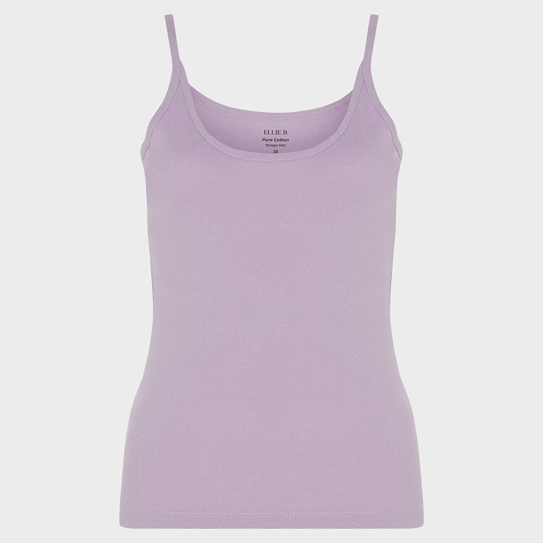 Ladies Essential Spaghetti Vest Lavender from You Know Who's
