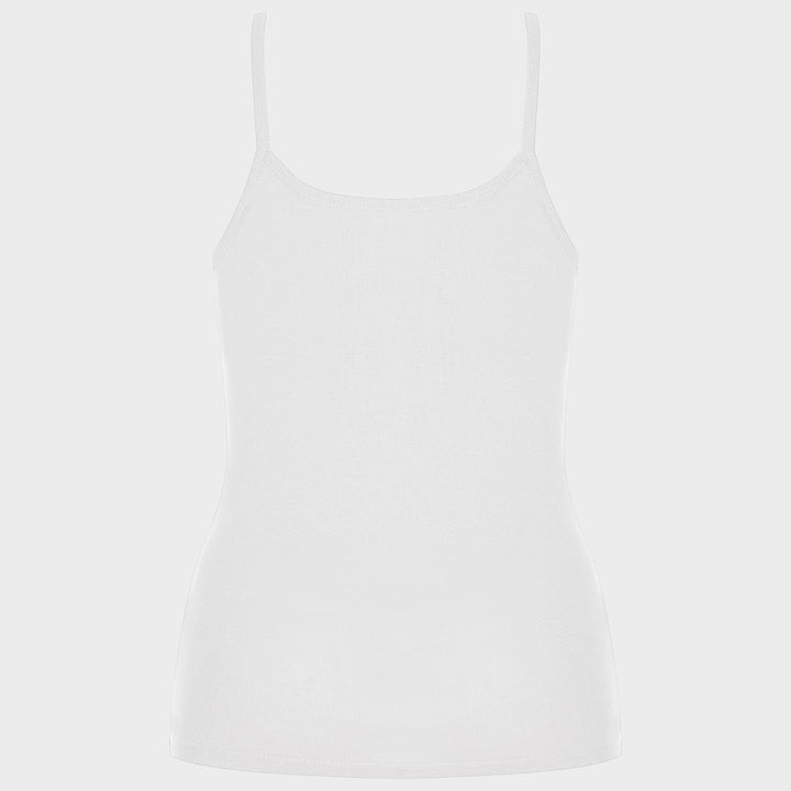 Ladies Essential Spaghetti Vest White from You Know Who's