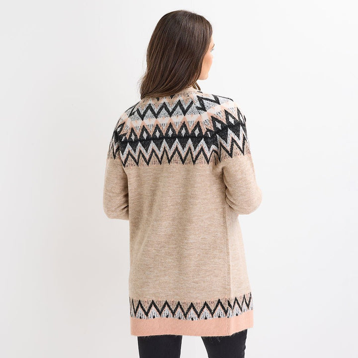 Ladies Fairisle Edge to Edge Cardigan from You Know Who's