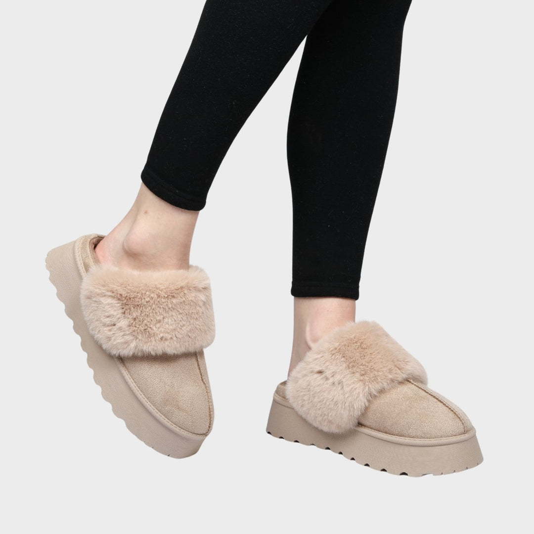 Ladies Faux Fur Trim Mule from You Know Who's