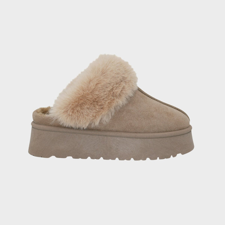 Ladies Faux Fur Trim Mule from You Know Who's