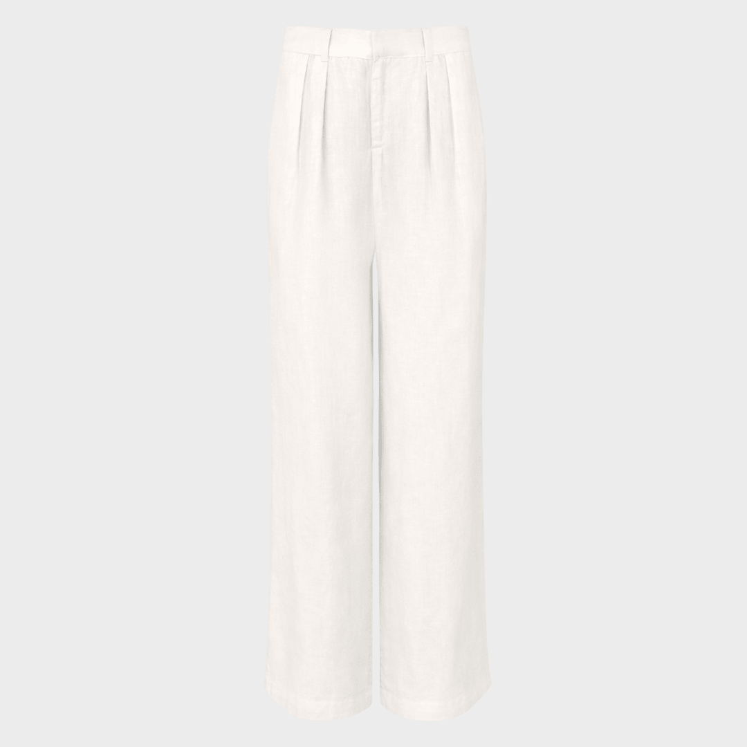 Ladies FC Linen Mix Trouser White from You Know Who's