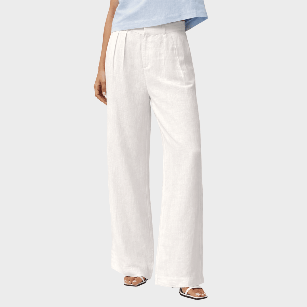 Ladies FC Linen Mix Trouser White from You Know Who's