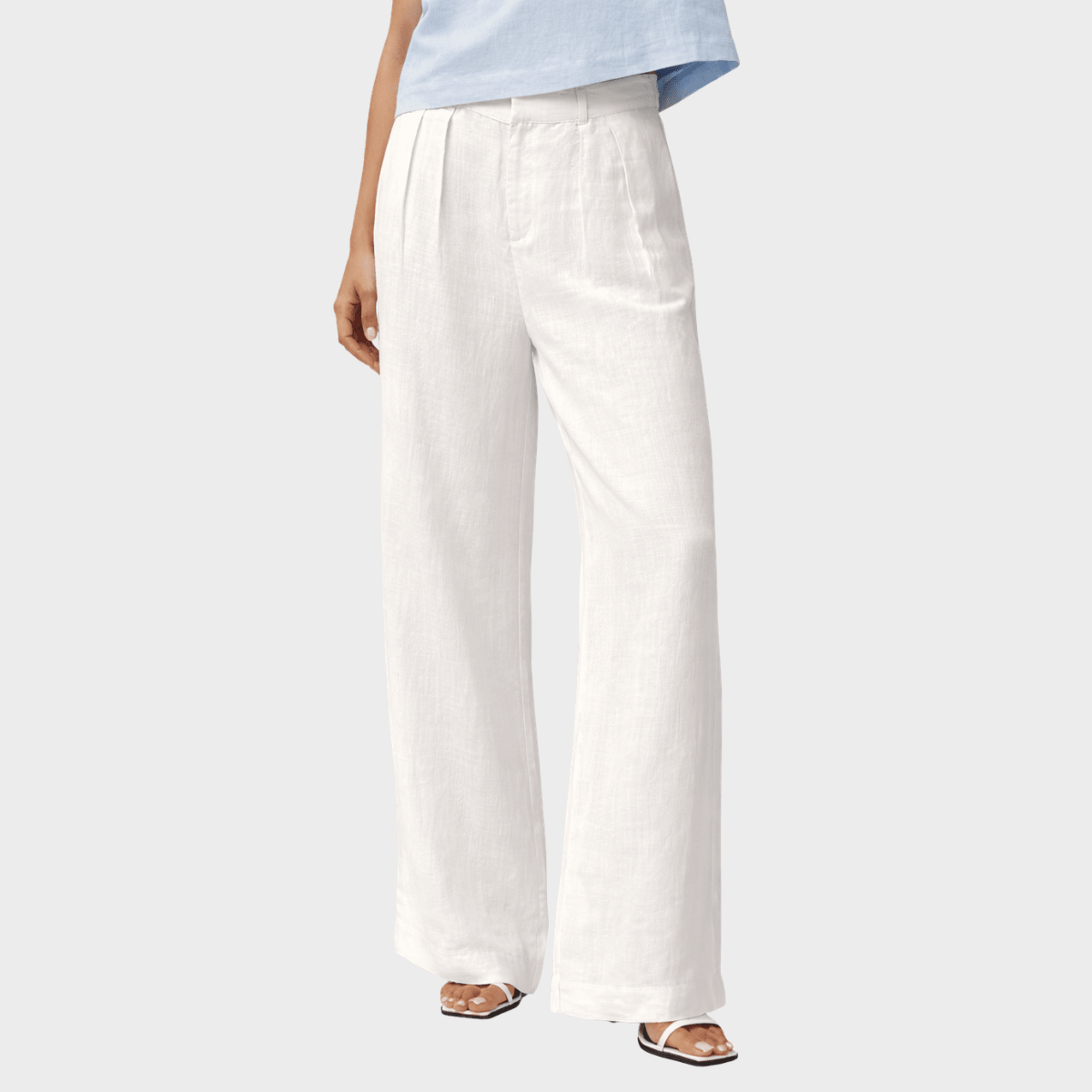 Ladies FC Linen Mix Trouser White from You Know Who's
