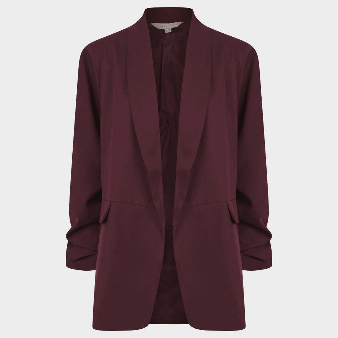 Ladies Fig Ruched Sleeve Blazer from You Know Who's