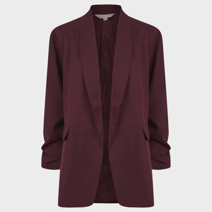 Ladies Fig Ruched Sleeve Blazer from You Know Who's