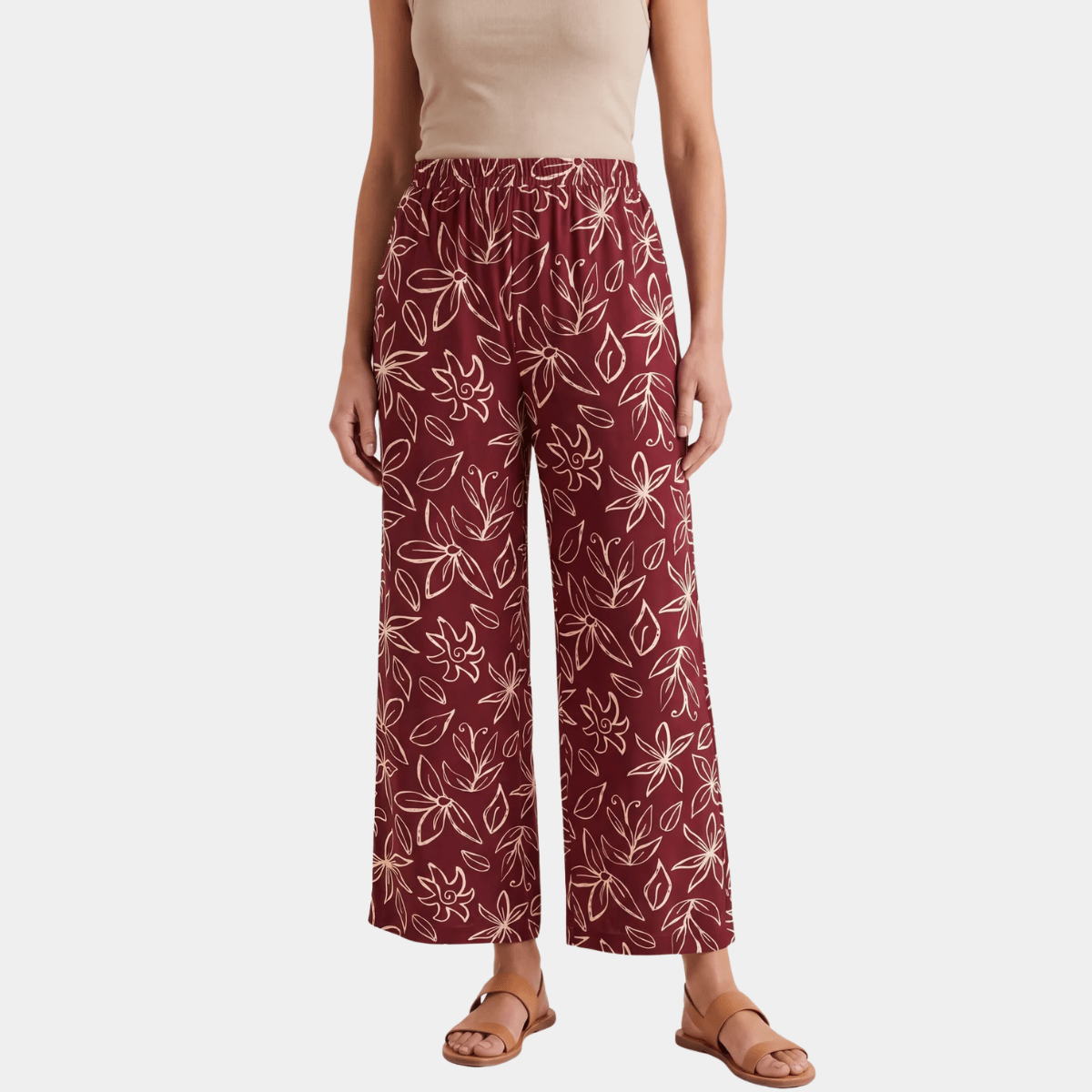 Ladies Floral All Over Print Crop Trouser from You Know Who's