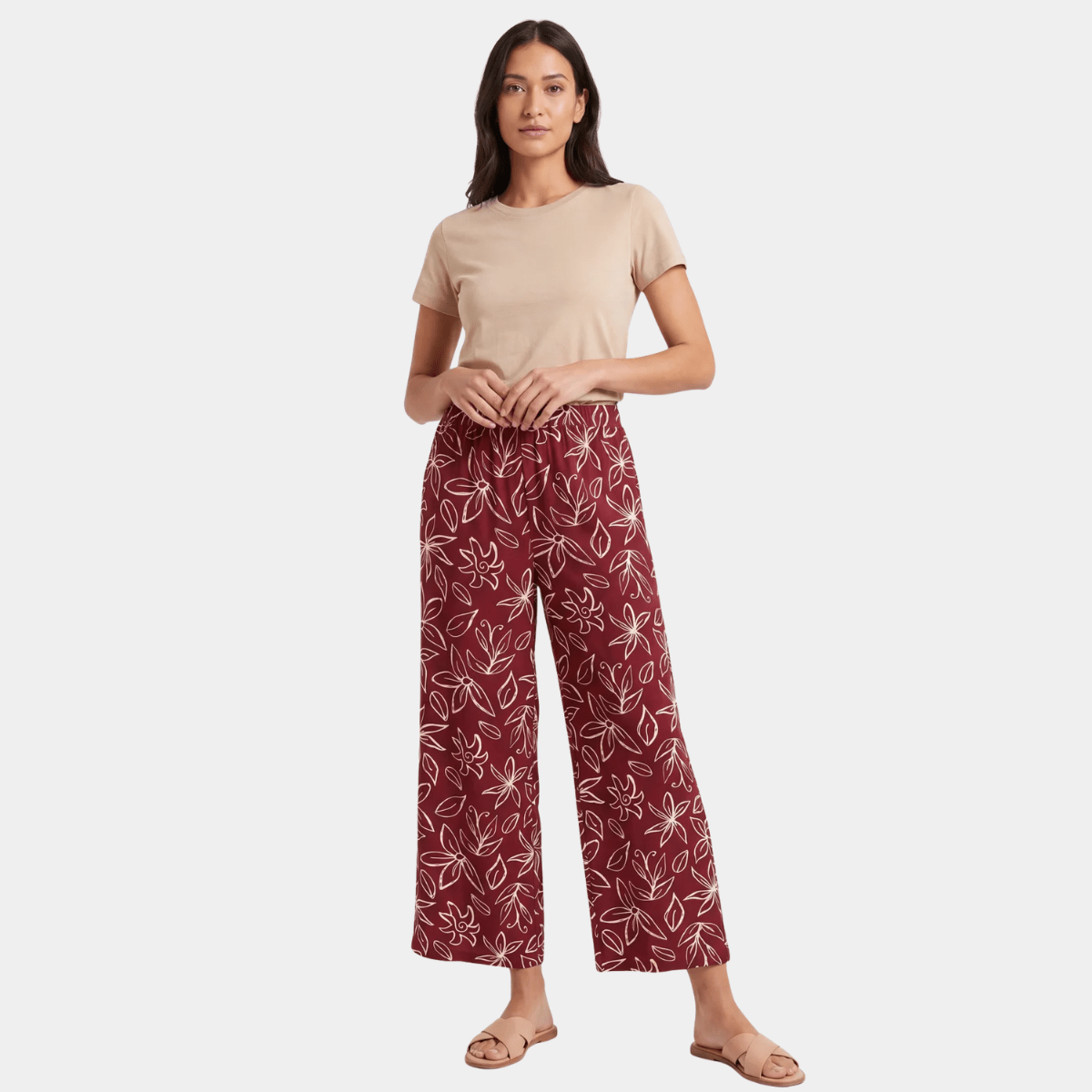 Ladies Floral All Over Print Crop Trouser from You Know Who's