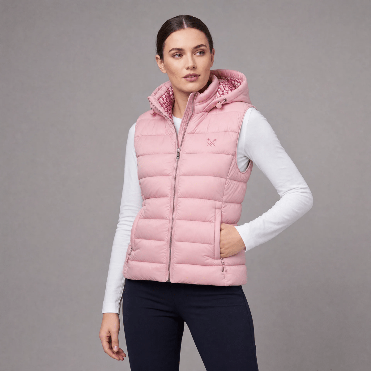 Ladies Floral Printed Crew Gilet from You Know Who's