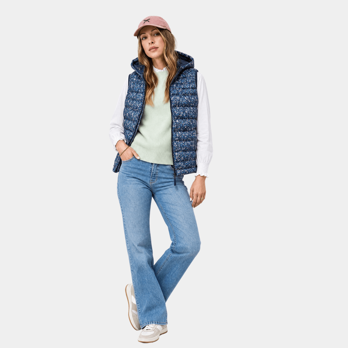 Ladies Floral Printed Crew Gilet from You Know Who's