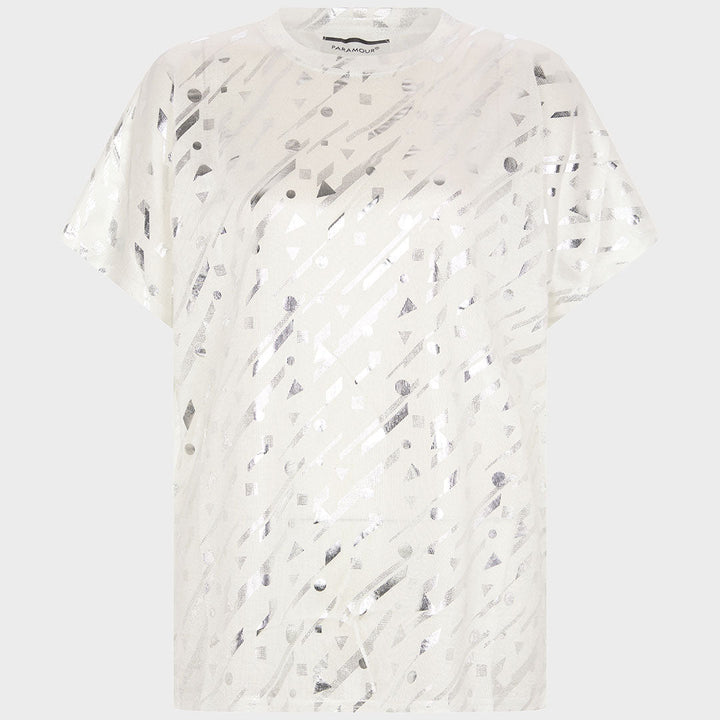 Ladies Foil Geometric Top from You Know Who's