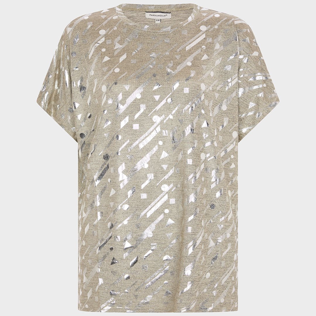 Ladies Foil Geometric Top from You Know Who's