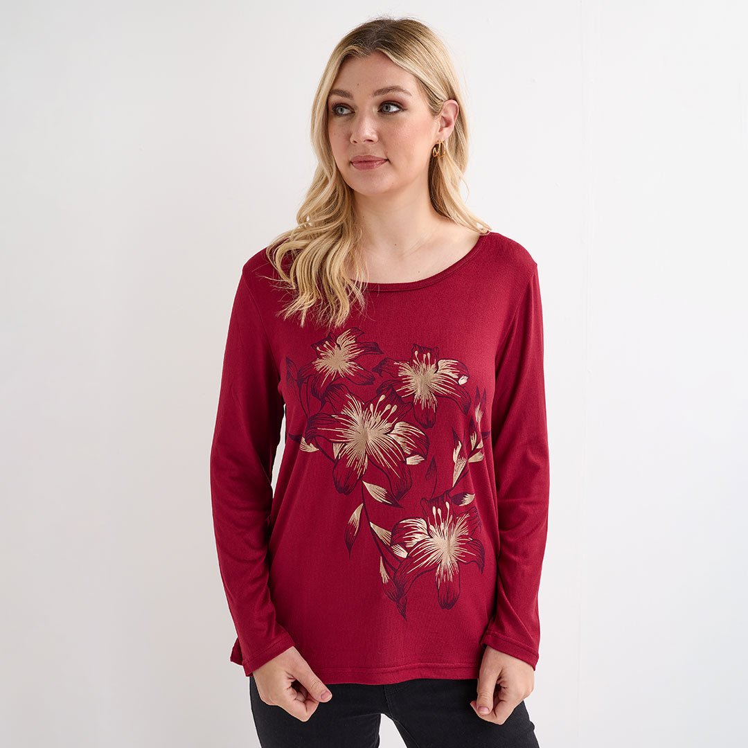 Ladies Foil Printed Top from You Know Who's