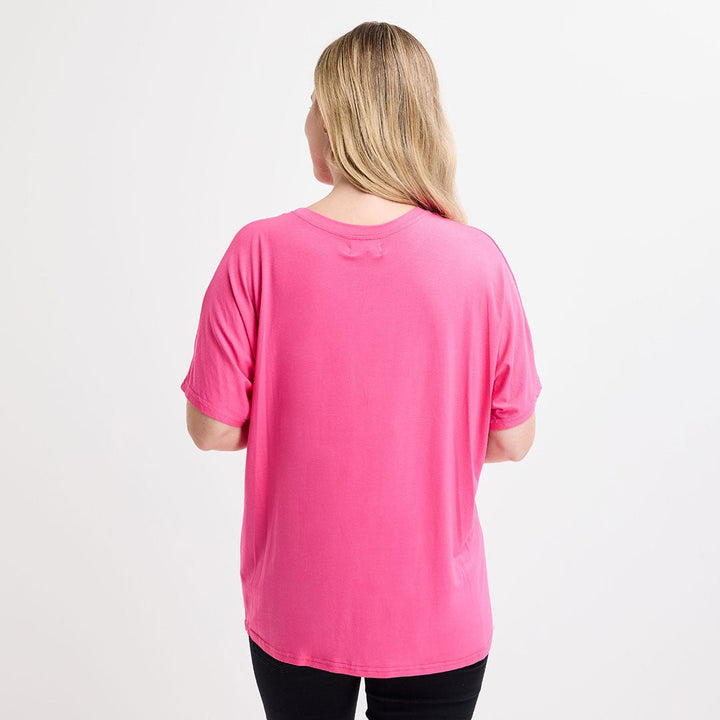 Ladies Fuchsia Diamond Diamonte Top from You Know Who's