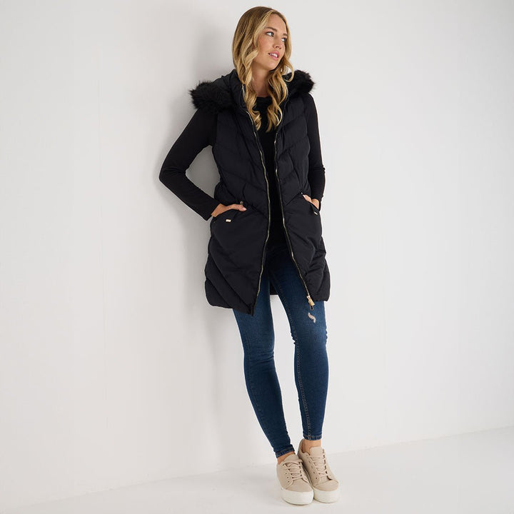 Ladies Fur Trim Gilet from You Know Who's