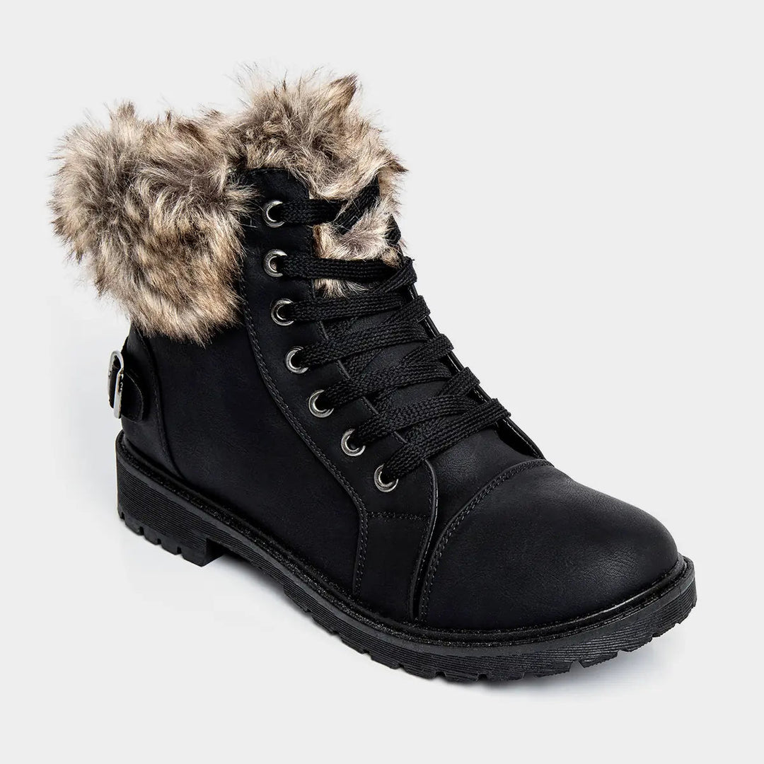 Ladies Fur Trim Hiker Boot from You Know Who's