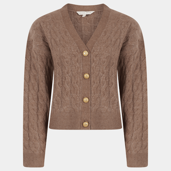 Ladies Gold Button Stripe Cardi from You Know Who's