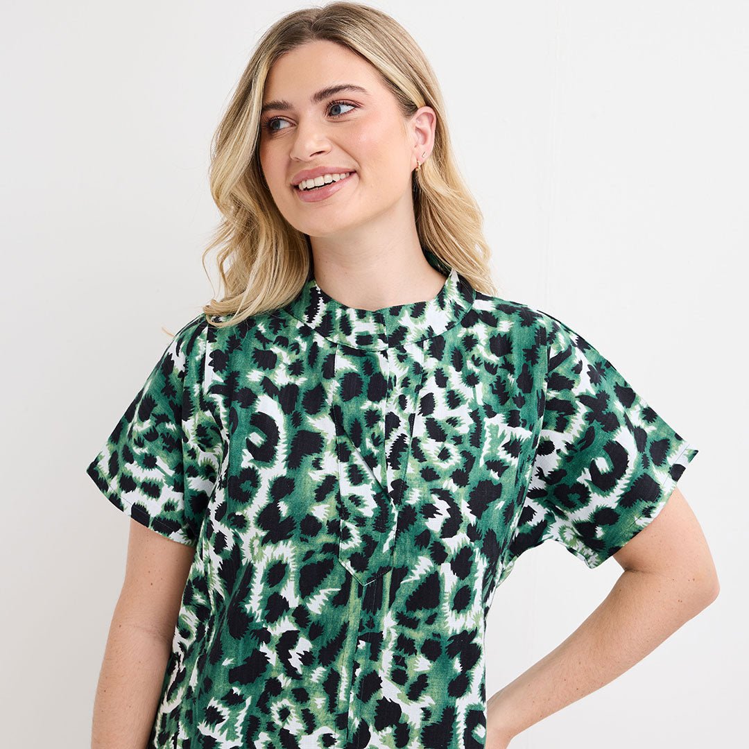 Ladies Green Animal Printed Dress from You Know Who's