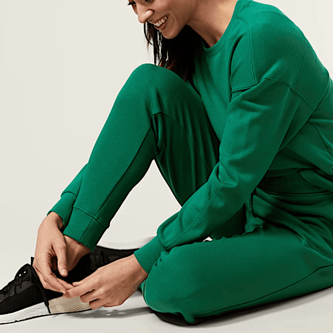 Ladies Green Cuffed Joggers from You Know Who's