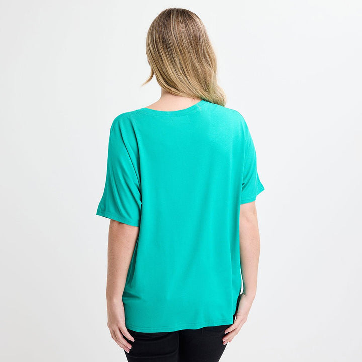 Ladies Green Diamond Diamonte Top from You Know Who's