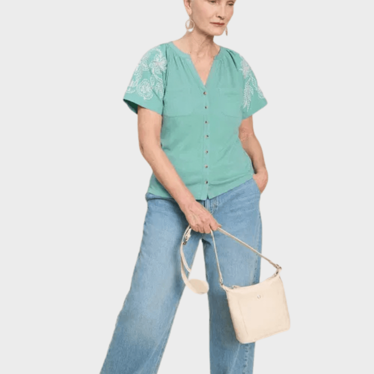 Ladies Green Embroidered Top from You Know Who's