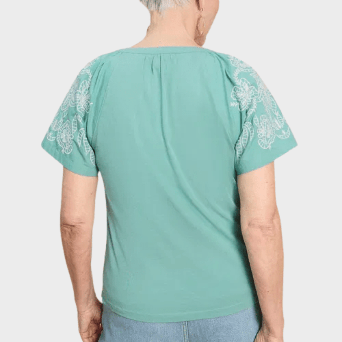 Ladies Green Embroidered Top from You Know Who's