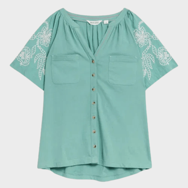 Ladies Green Embroidered Top from You Know Who's