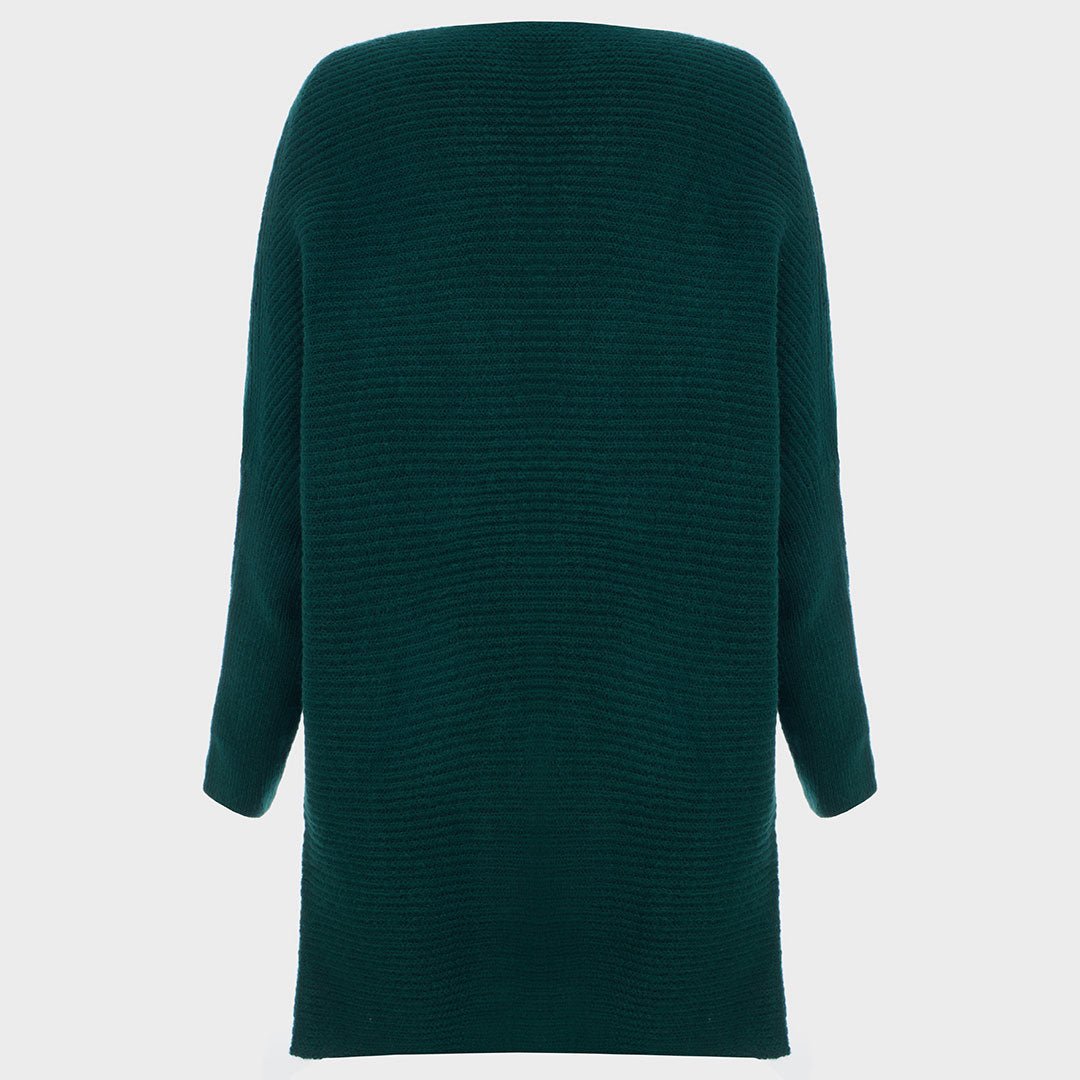 Ladies Green Knitted Batwing Jumper from You Know Who's