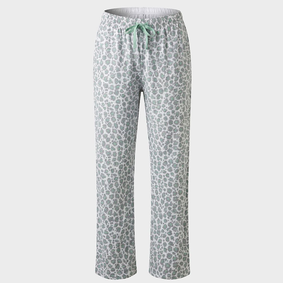 Ladies Green Leopard PJ Bottoms from You Know Who's