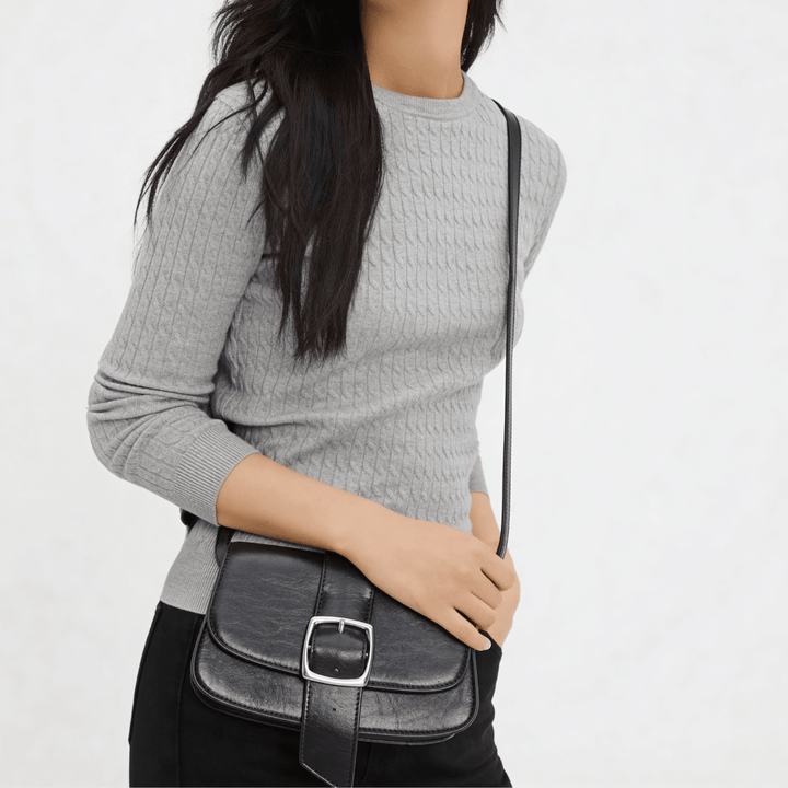 Ladies Grey Baby Cable Knit Jumper from You Know Who's