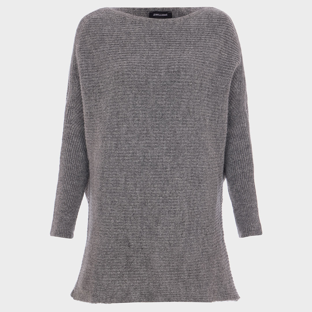 Ladies Grey Batwing Jumper from You Know Who's