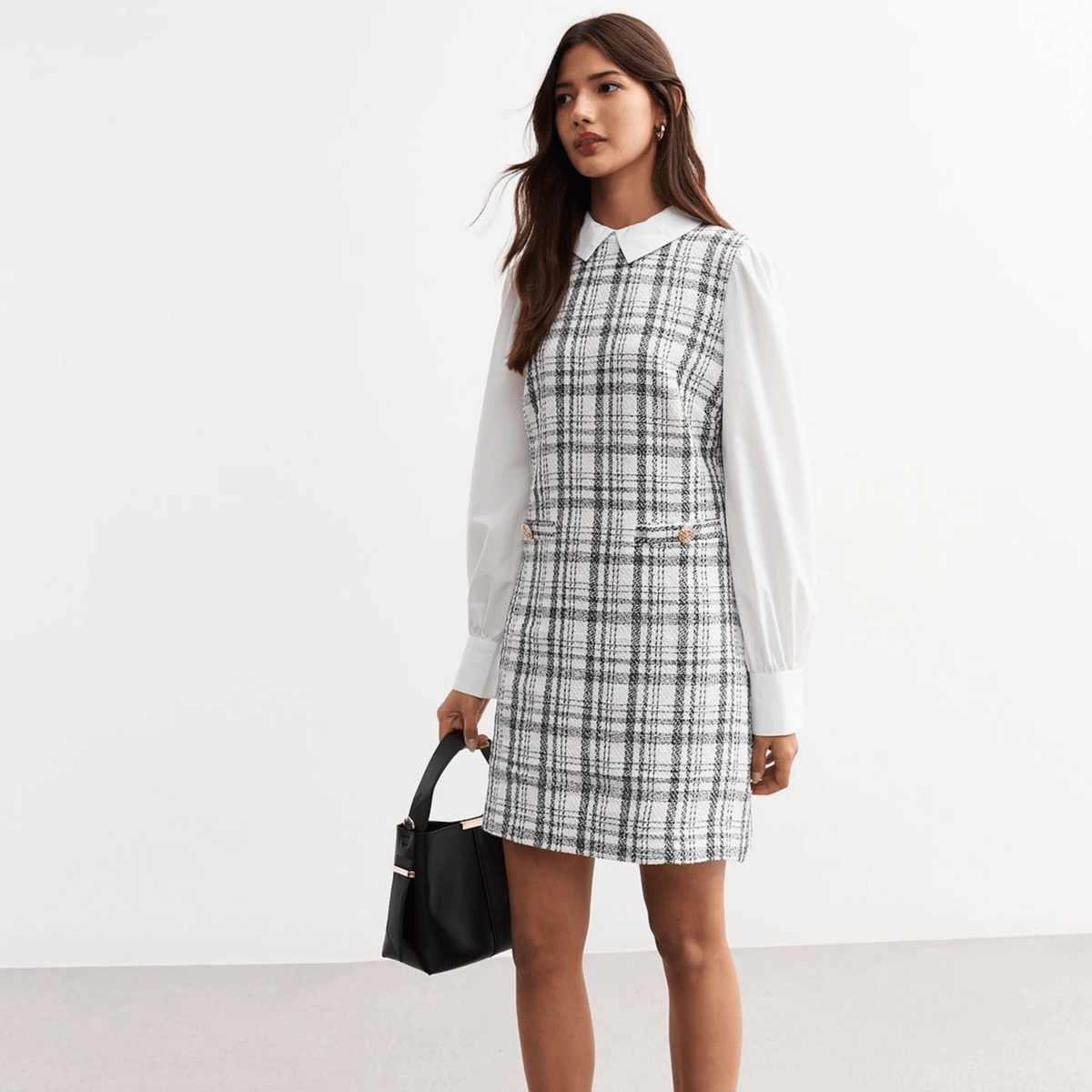 Ladies Grey Boucle Dress from You Know Who's