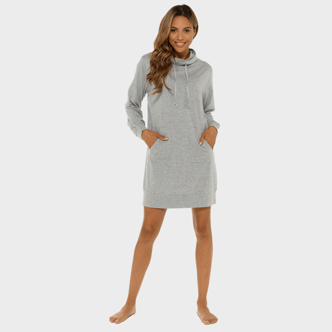 Ladies Grey Cowl Neck Jersey Nightie from You Know Who's