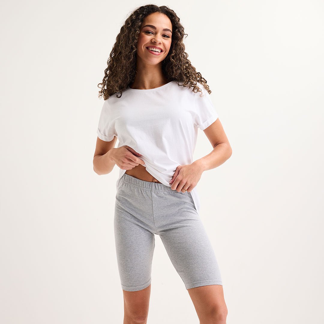 Ladies Grey Marl Cycling Shorts from You Know Who's